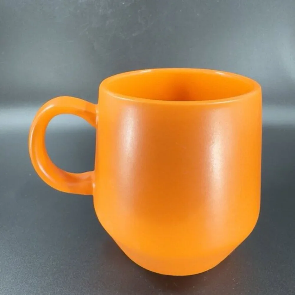 Ceramic‎ Coffee Mug Cup Stay Cozy Mug Cup Orange Glazed Drink ware Kitchenware
